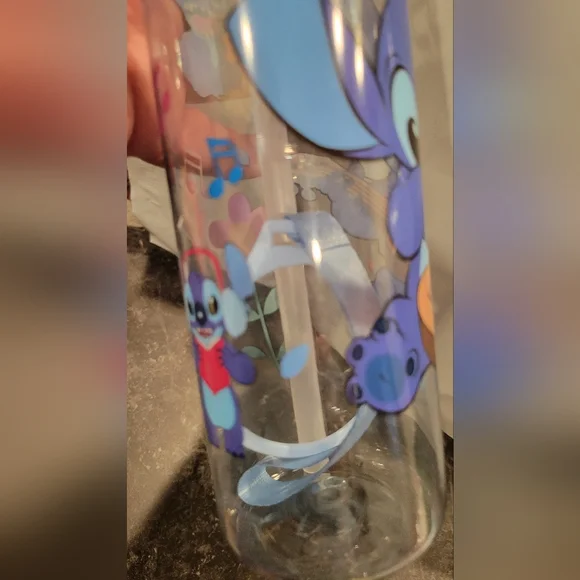 Stitch Water Bottle with Guitar Design - Picture 3 of 4